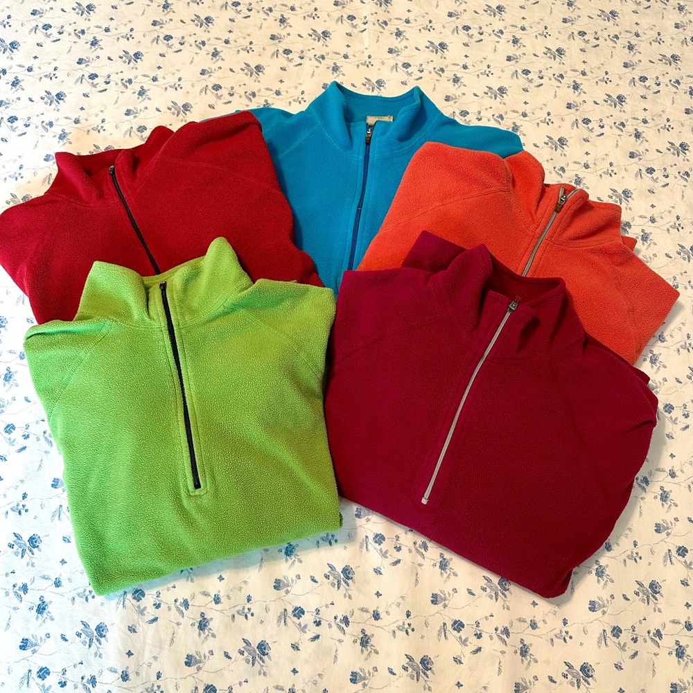 L.L. Bean 3/4 Zip Fleece Bundle